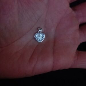 Medalla zirconia plata .925
