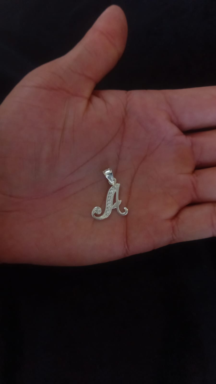 Inicial cursiva plata .925