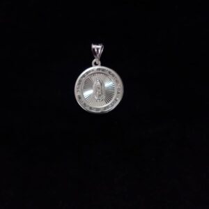 Medalla zirconia plata .925