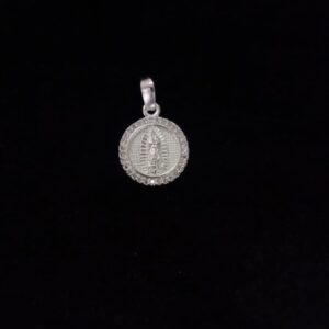Medalla zirconia plata .925