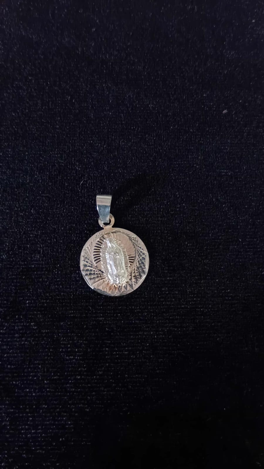 Medalla zirconia plata .925