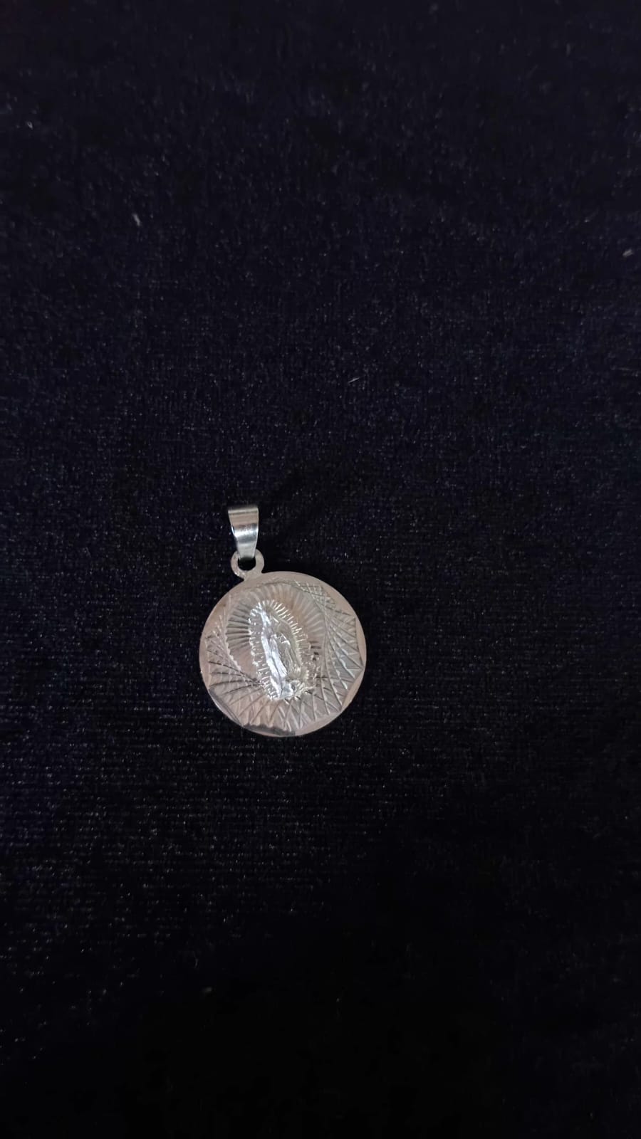 Medalla zirconia plata .925