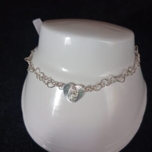 Pulsera delgada zirconia plata .925
