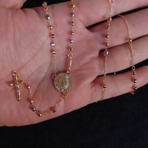 Rosario oro laminado