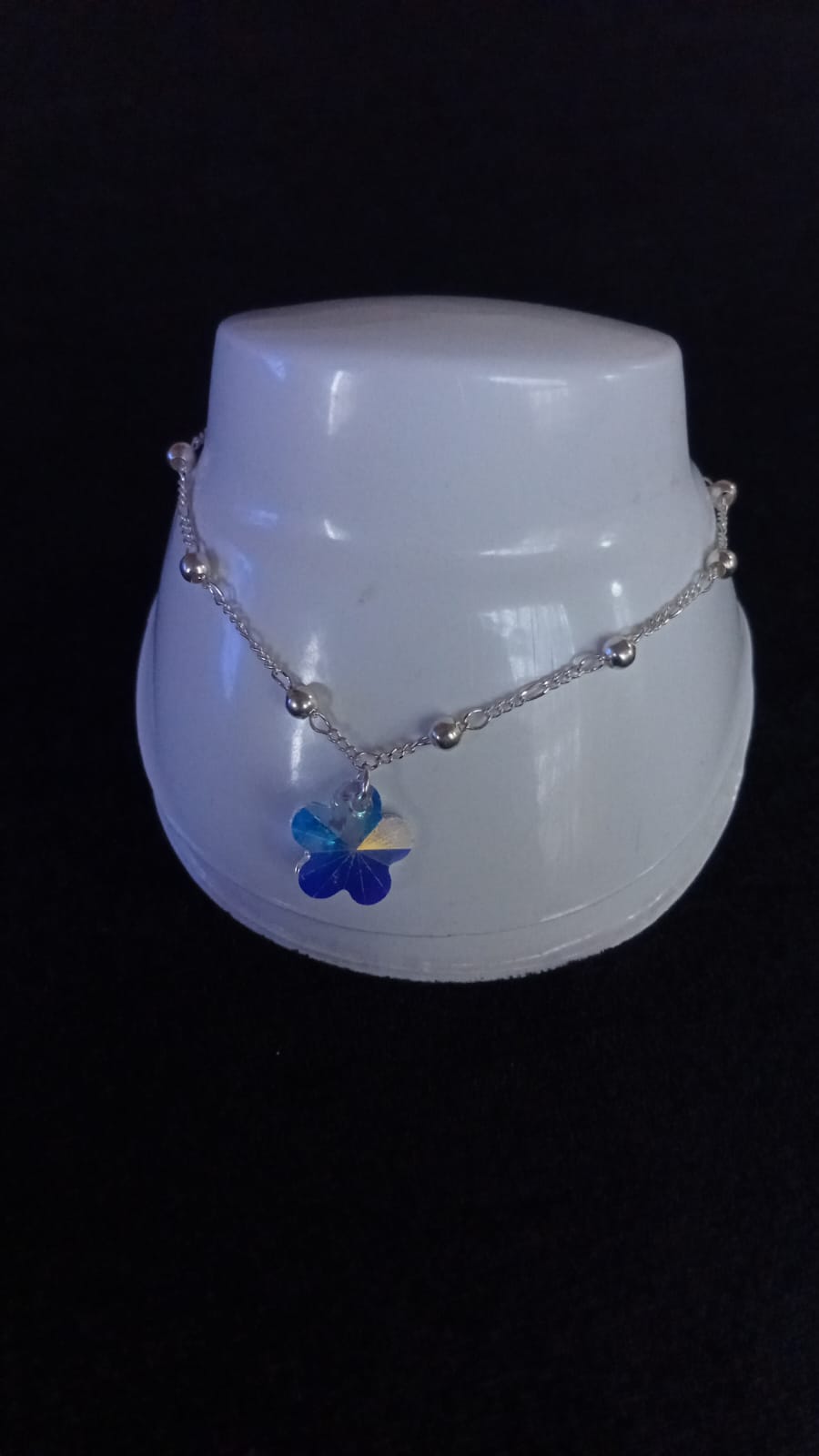 Pulsera delgada zirconia plata .925
