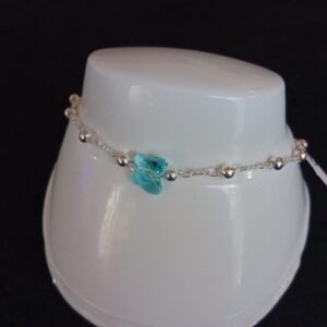 Pulsera delgada zirconia plata .925
