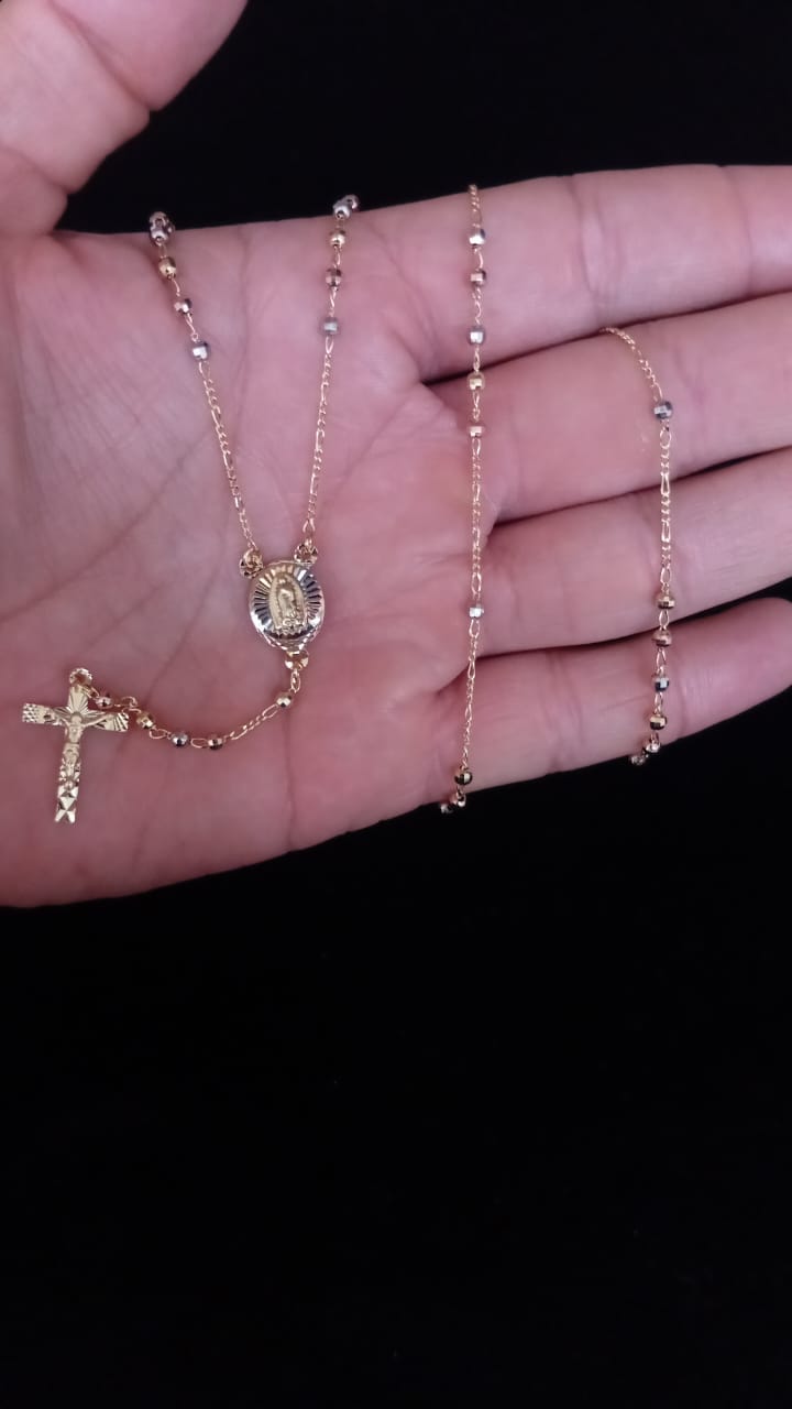 Rosario oro laminado