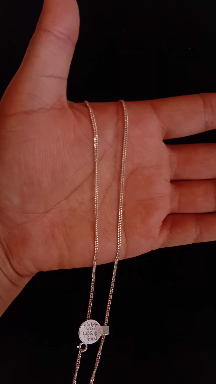 Cadena delgada plata .925