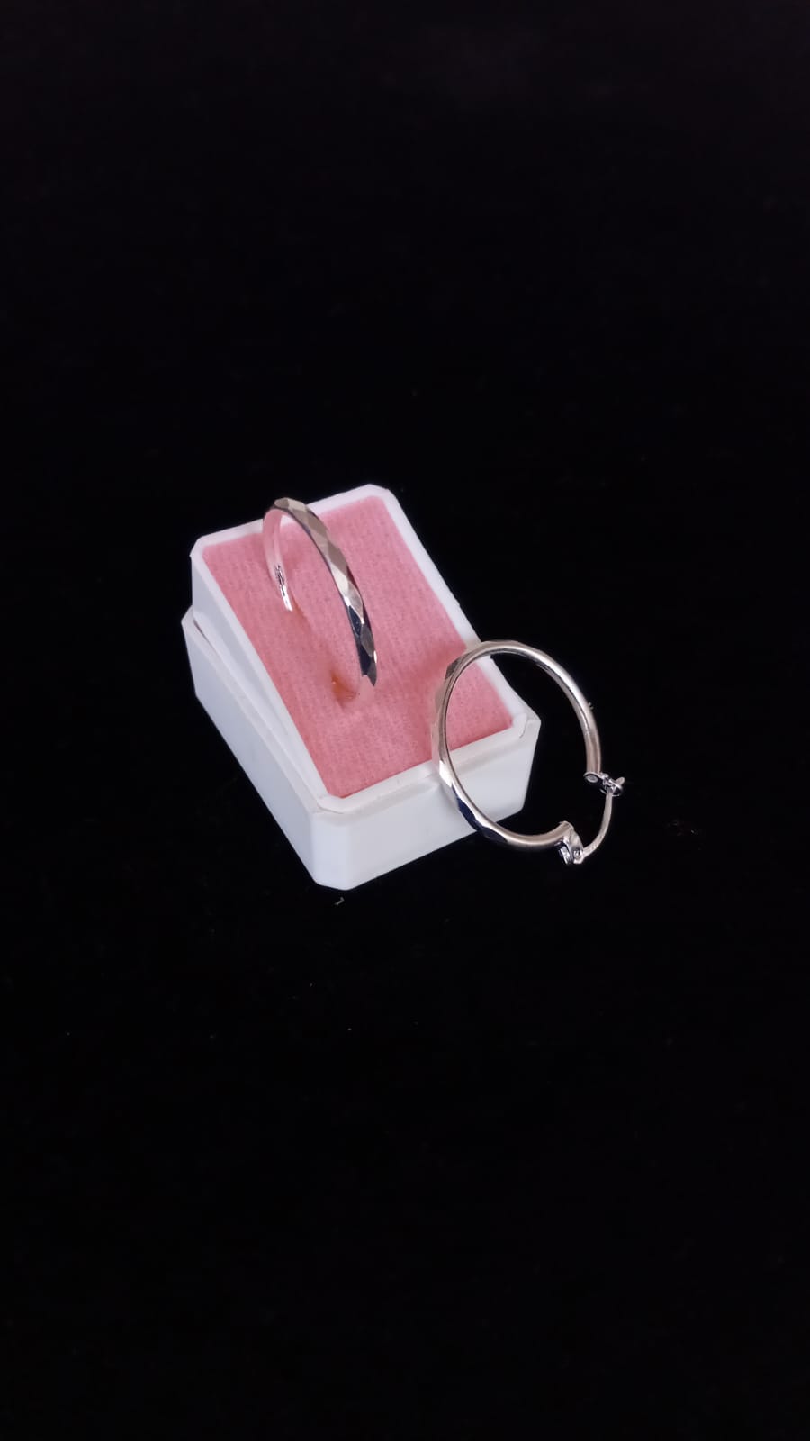 Arracada gruesa plata .925