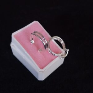 Arracada gruesa plata .925