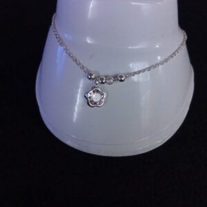 Pulsera delgada zirconia plata .925