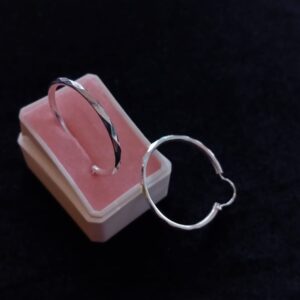 Arracada gruesa plata .925