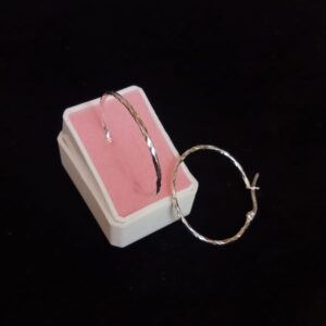 Arracada gruesa plata .925