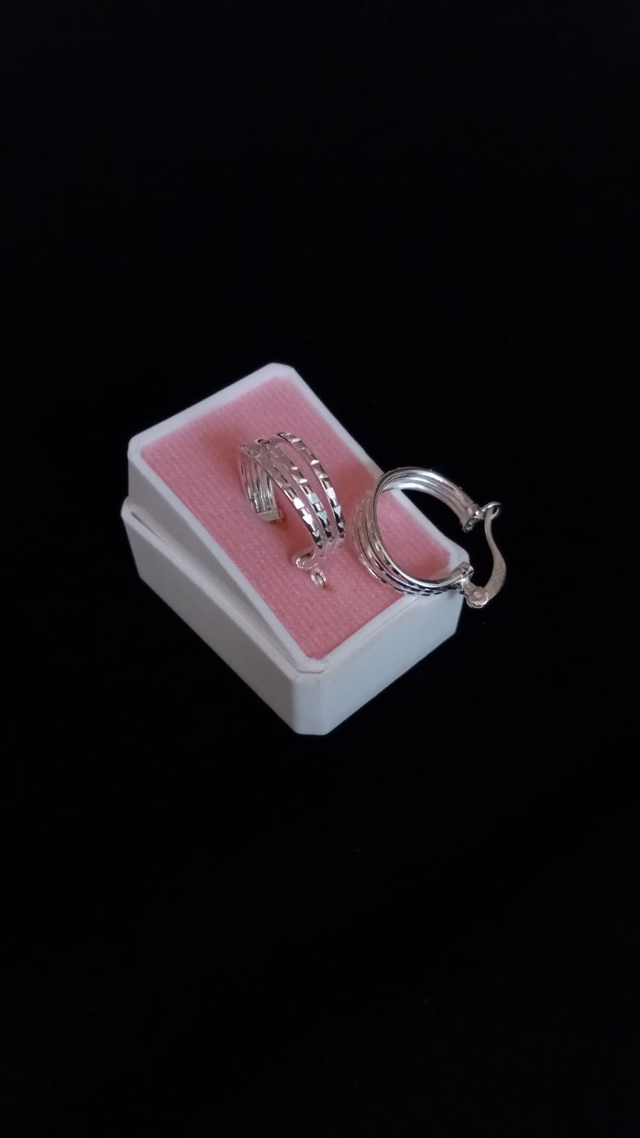 Arracada gruesa plata .925